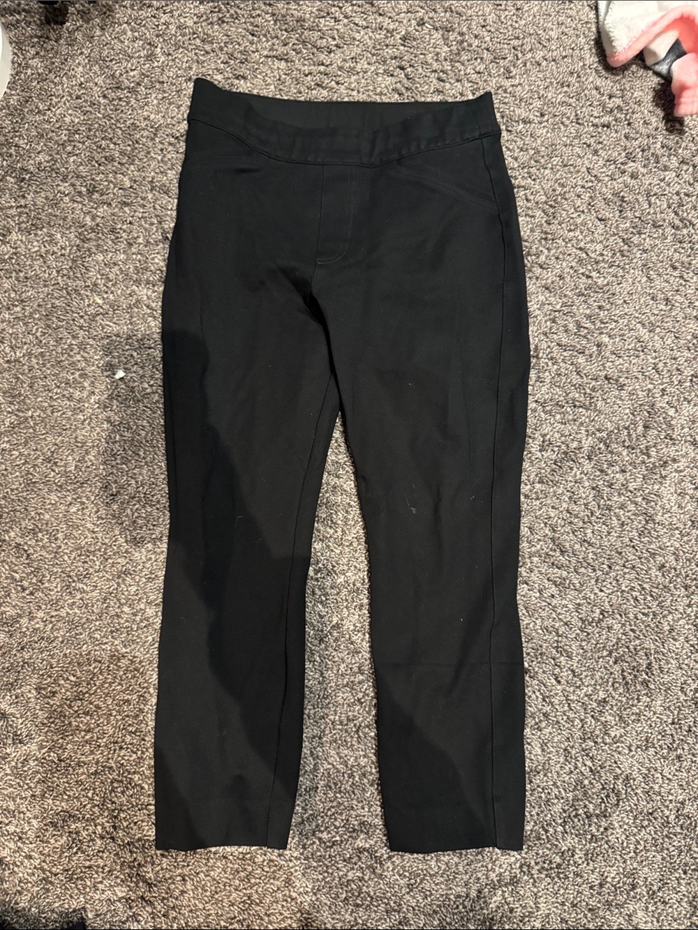 SPANX Black Pull-On Slim Ankle Work Pants